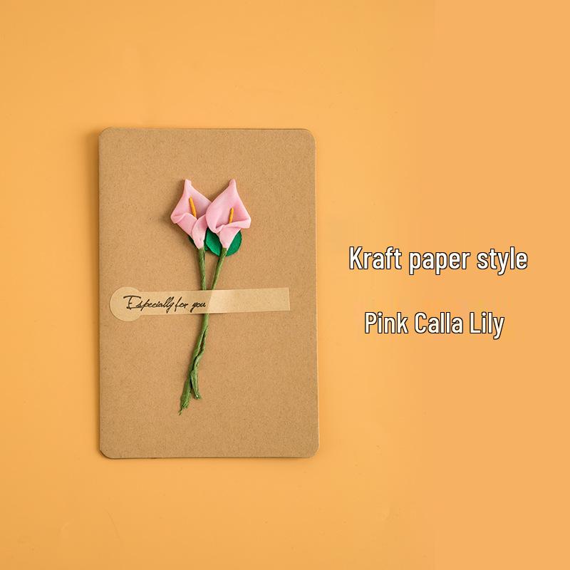 3D Dried Flower Handwritten Greeting Card for Teacher's Day, Love Letters, or Birthday – Perfect for Couples