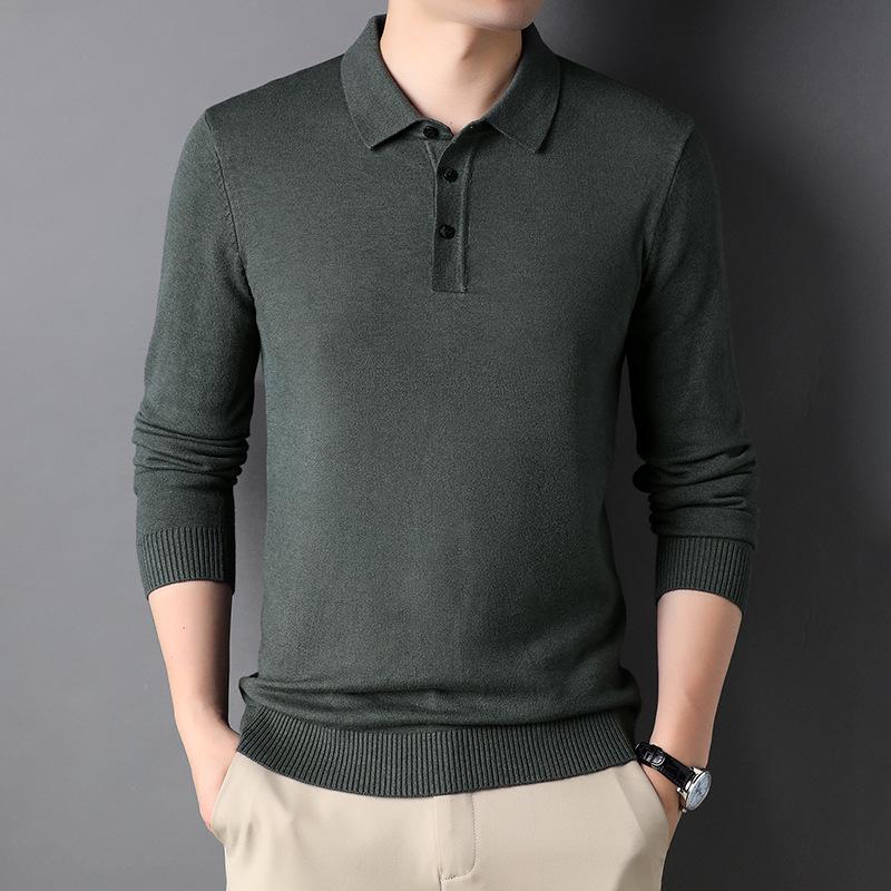 Men's Lapel Pullover Knitwear - Autumn/Winter Polo Sweater