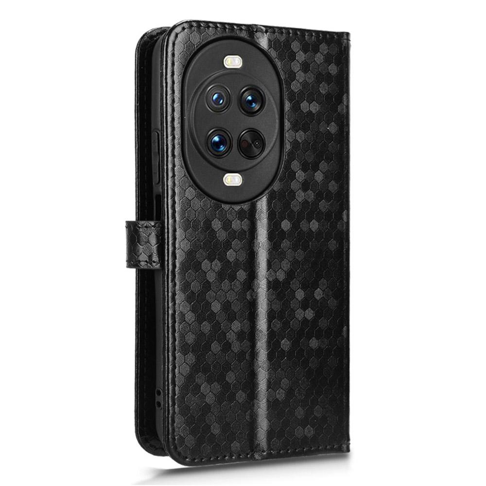 For Huawei nova 14 Ultra 5G Wallet Case Dot Pattern Imprint PU Leather Phone Cover with Wrist Strap