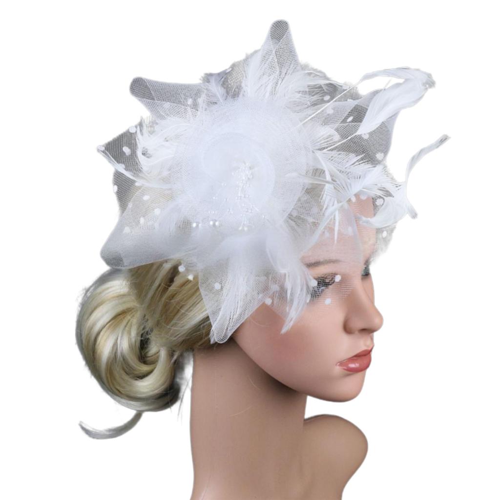 Featherweight Feather Bridal Decoration With Comfortable Fit For Wedding Race Day Events