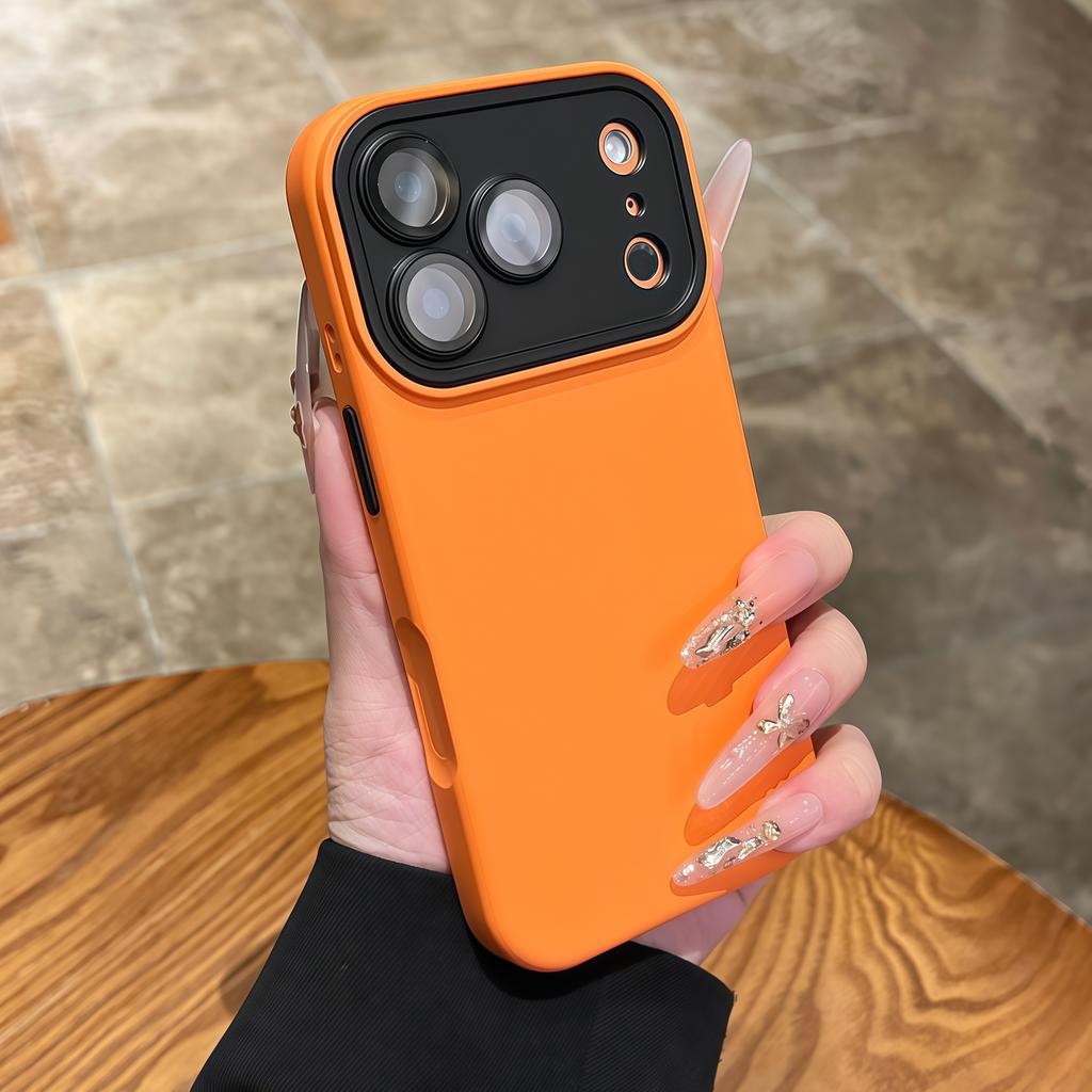 Camera Protect Case for iPhone 17 Air 16 15 14 Plus 13 12 11 Pro Max Candy Hit Color Silicone Soft Matte Shockproof Cover