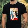 T-Shirt Herren Geisha Raucht Motiv Baumwolle Größe XS bis 5XL