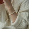 Elegant Multi-Piece Faux Pearl Bracelet for Women - Versatile, Elastic, and Stackable.