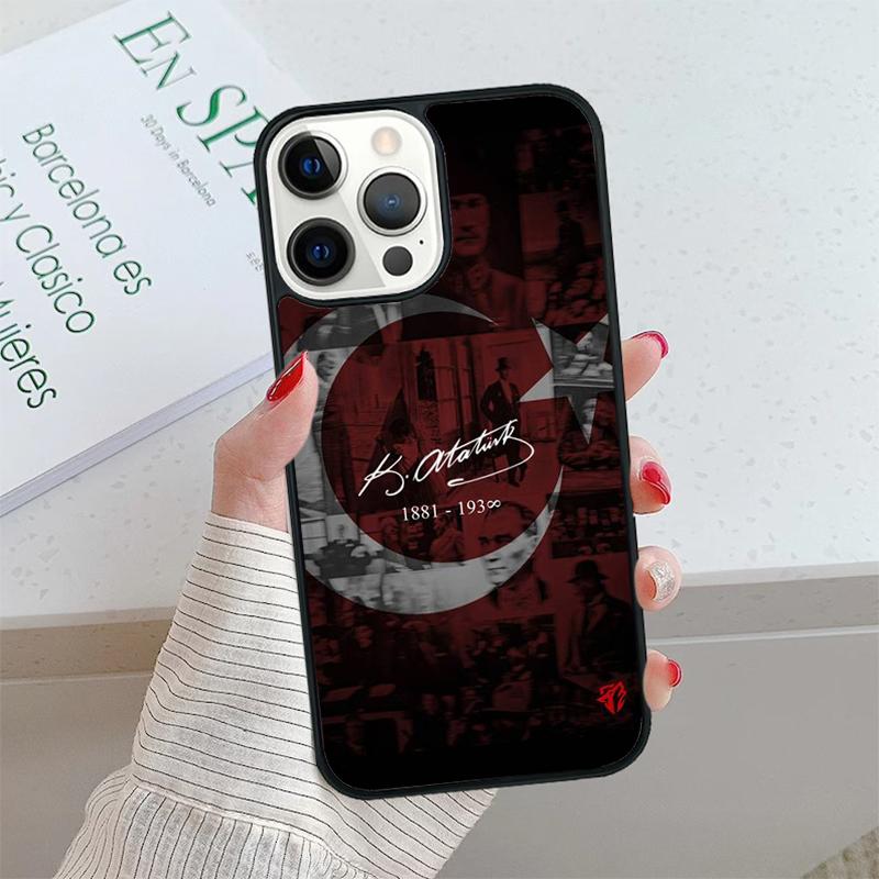 Mustafa Kemal Ataturk Signature Phone Case cover For iPhone 17 15 16 14 13 12 11 Pro Max Coque For Apple PLUS fundas