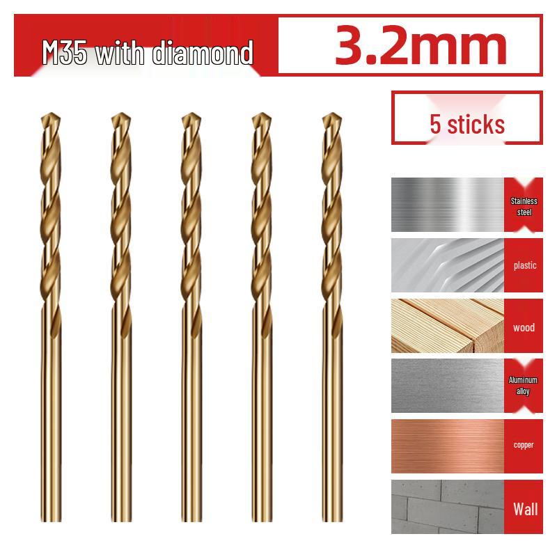 Cobalt-Coated High Hardness 304 Stainless Steel Twist Drill Bit
