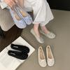 Fashion Bailamos Spring New Brand Women Flat Shoes Fashion Round Toe Shallow Slip oN Ballerinas Shoes Soft Low Heel Boat Shoes
