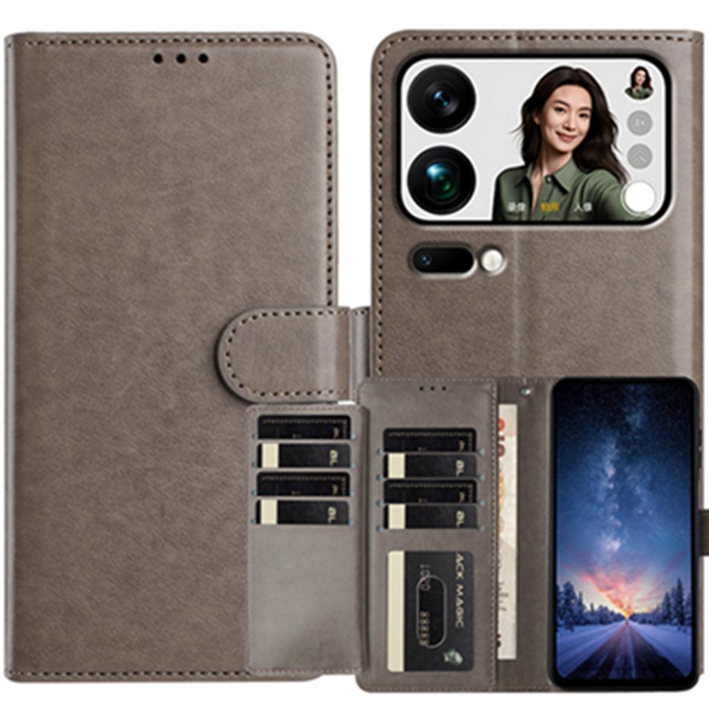 For Xiaomi 17 Pro Max Wallet Phone Case Stand PU Leather Folio Flip Cover with 8 Card Slot