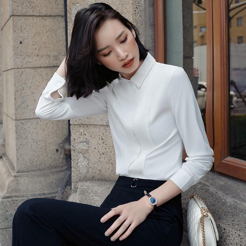 Women's Professional Short Sleeve Chiffon Shirt - Summer Formal Wear