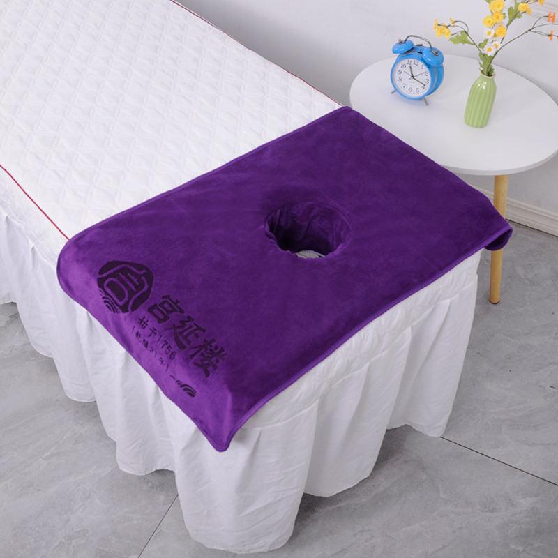 Beauty Salon Face-down Towel: Absorbent, Thick, Soft Bed Sheet with Face Hole.