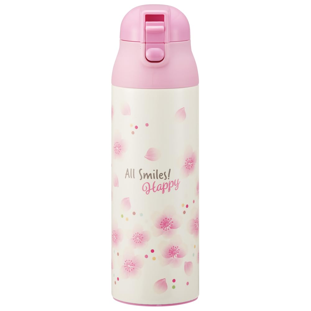 

Skater Mug Cherry Blossom All Stainless Steel Water Bottle, Pattern, Smiles, 500ml, Insulated, Bottle, SDPC5-A