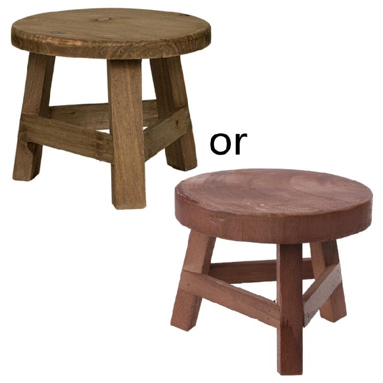 

Mini Wooden Stool Flower Shelf Stool Display Stand Home Patio Decoration Tool 1