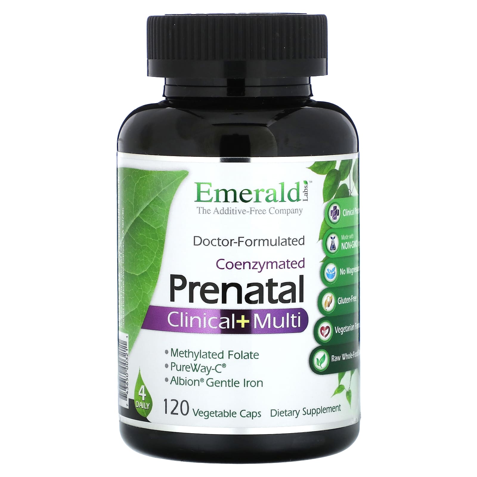 

Emerald Laboratories, Coenzymated Prenatal Clinical + Multi, 120 Veggie Capsules