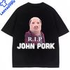 John Pork Calling Funny TShirt Casual Humor Style Vintage Streetwear Short Sleeved Graphic T Shirts Cotton Oversize Y2k Clothes