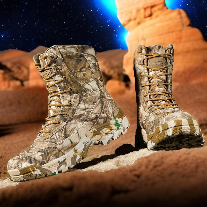 One Combat Boot Men's Large Size New Tactical Boots High-top Outdoor Mountaineering Boots Field Boots