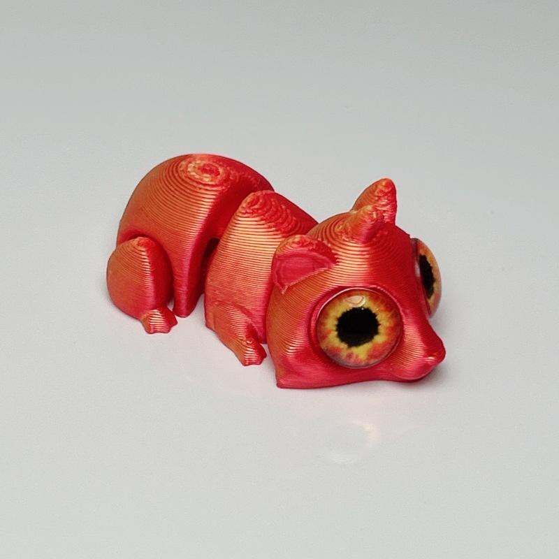 3D Printed Mini Hamster Figurines Animal Model Simulated Eyes Landscape Decorations Home Desktop Ornaments Children Toy Gifts