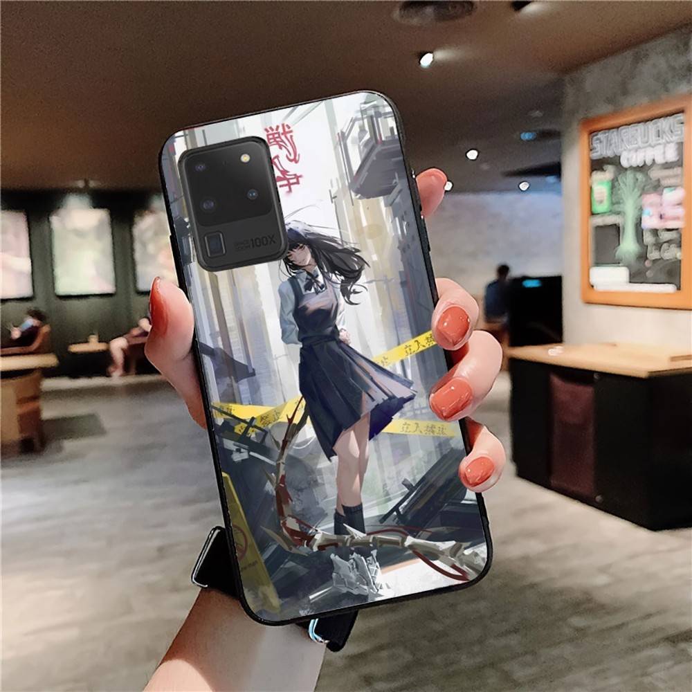 Amine Girl Mitaka Asa Chainsaw Man Phone Case For Samsung S 24 Fe 25 Ultra Plus 20 Lite 21 30 22 23 24 22 Ultra 5G Fundas