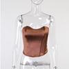 Design fish bone waist vest, sexy slim-fitting waist and thin temperament solid color tube top