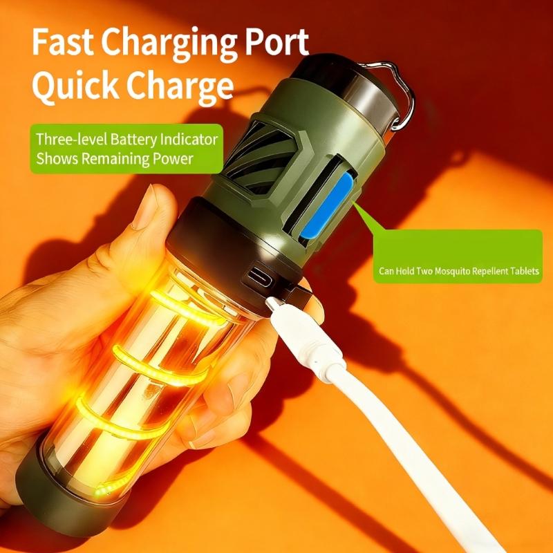 Plastic 5 Setting Camping Lamp with Adjustable Brightness Easy to Operate for Night Walks Campgrounds Home Power Outages