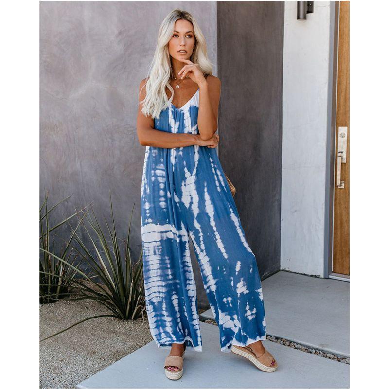 Summer Women Braces Jumpsuit Casual Ladies Overalls Pants