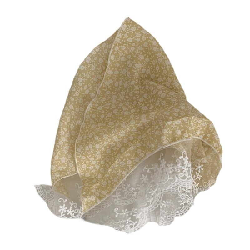 Soft Comfortable Lace Trim Hairband Sheer Hair Scarf Suitable for Female All Age