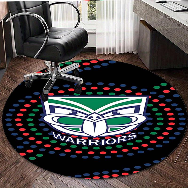 1 Stück Fußballmannschaft (10) Design Bedruckter Bereich Runder Teppich für Schlafzimmer Wohnzimmer Heimdekoration Teppiche Matte Rutschfeste Matte Teppich für das Bett