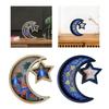 Moon Star Decorative Serving Tray Luxury Tableware Platter Ramadan Party Centerpiece for Home Decor