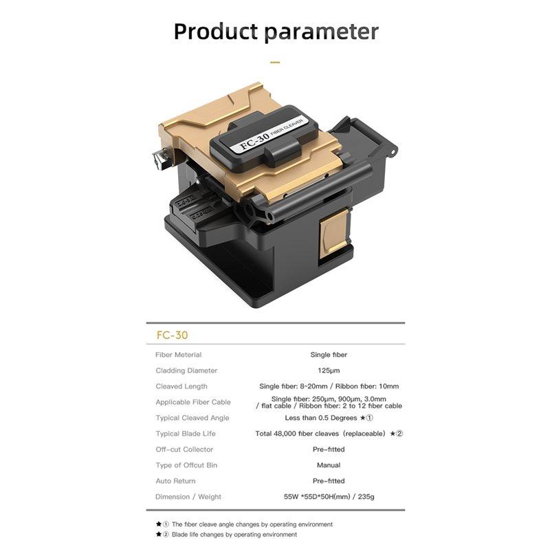 A96I-FC-30 Fiber Optic Cleaver Fiber Optic Cleaver With Scrap Collector Fiber Optic Cleaver