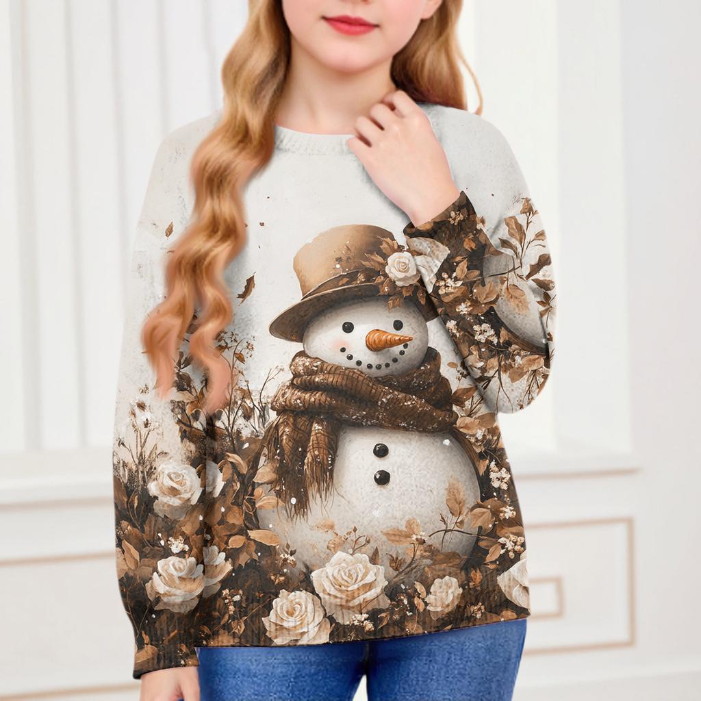 Christmas Day Sweatshirts For Children Boys And Girls Knit Sweater Cute Shirt Fall Crewneck Pullover Tops