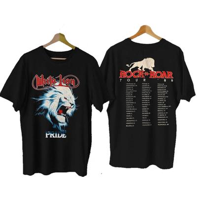 New Popular White Lion Pride Tour Band Short Sleeve Unisex All Size Tees S-4XL High-end Luxury Is for Both Men and Women Top Y2k