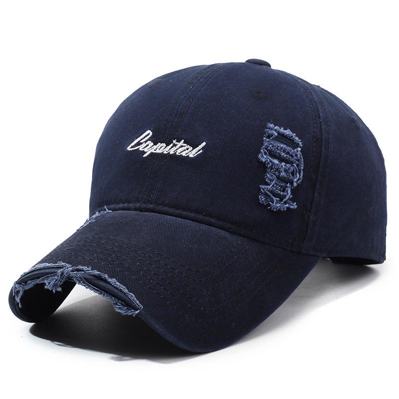 Chic and Functional  Distressed Baseball Cap: Your Go - to for Leisure & Sports