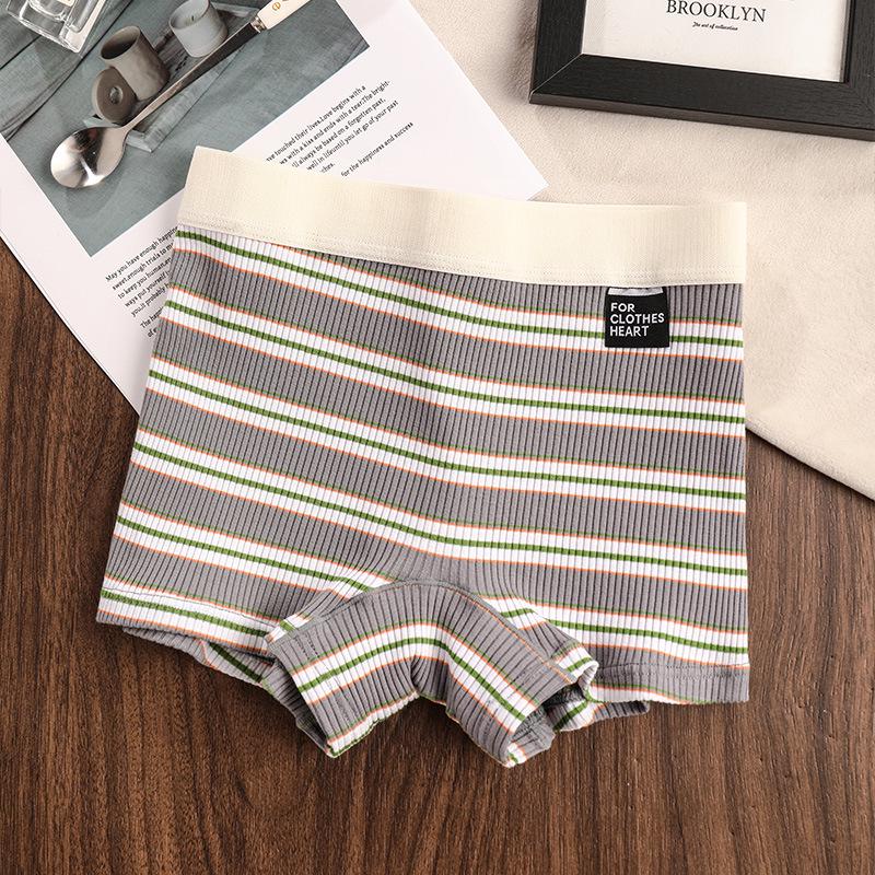 

Жіночі смугасті бавовняні боксери-бріфи - М які, дихаючі, приємні до шкіри, шорти-безпеки із середньою посадкою XL