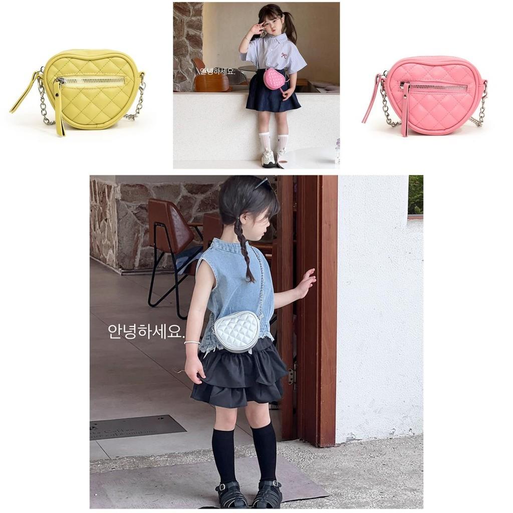 Kinderen Liefde Hart Ketting Crossbody Tas Met Pu Materiaal Voor Peuters Dagelijks Gebruik