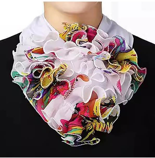 Colorblock-Schal: Damen Vier Jahreszeiten Warmer Blumen-Halswärmer – Modischer Koreanischer Stil, Vielseitiger Kragen.