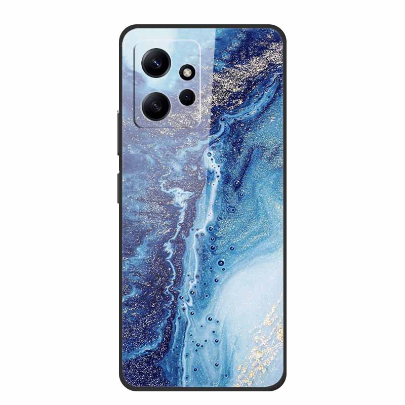 Marble For Redmi Note 12 4G Glass Case Tempered Back Cover Hard Cases For Xiaomi Redmi Note12 4G Protective Shell Colorful Capa