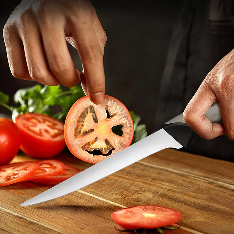 Nerezový krájecí nůž Kuchyňský nůž Profesionální vykosťovací nůž Řeznický nůž sekáček Venkovní kempingový nůž s pouzdrem