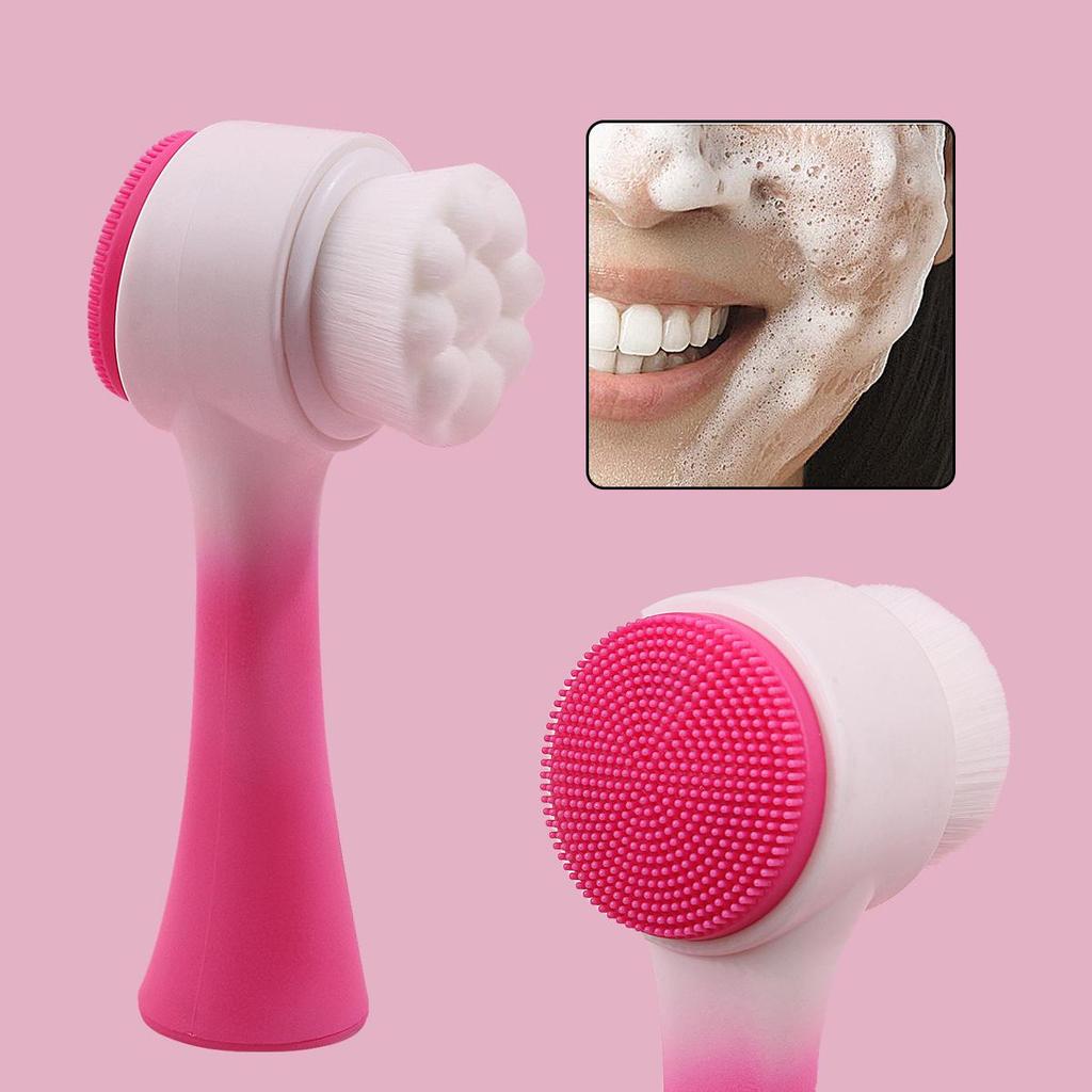 Dual-Sided Silicone Face Wash Brush for Deep Cleansing and Gentle Massage