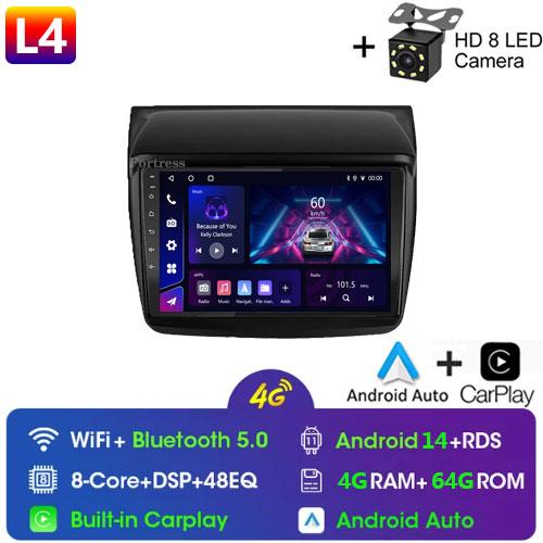 For Mitsubishi Pajero Sport 2 L200 Triton 2008 - 2016 Car Radio 2 Din Android Auto Multimedia Carplay 2din DVD GPS Navigation