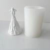 Wedding Dress Candle Molds 3D Bridegroom Suit Silicone Mould Bride Dress Resin Casting Mould DIY Cake Soap Crafts Decor