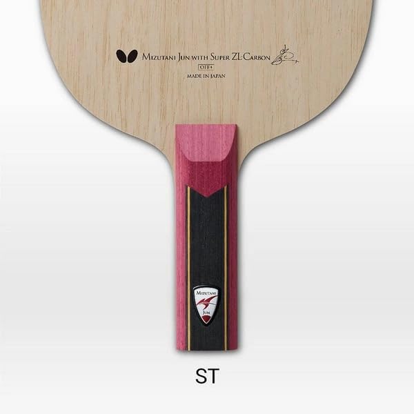 Table Tennis Racket with Table Tennis Butterfly Jun Mizutani SUPER ZLC Sticker, (ST)