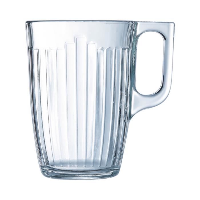 Tasse Luminarc Nuevo Petit-déjeuner Transparent Verre (320 Ml) (6 Unités)