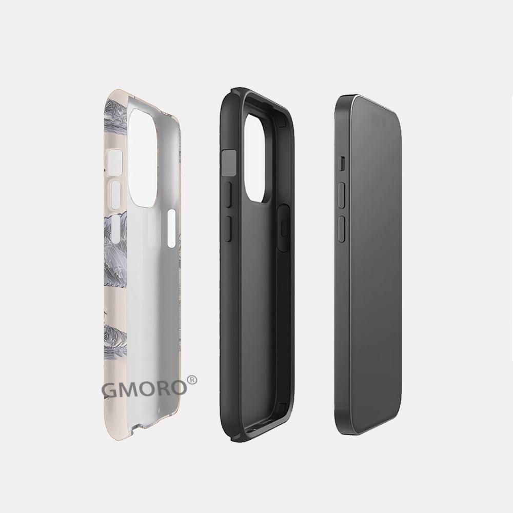 Amazon popular simple retro flower film two-in-one apple 15/16pro thickened anti-drop case iphone17