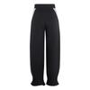 Adidas French Terry Rose Joggers Loose Striped Drawstring Mid-Rise Knitted Sports Pants Women Bottoms Black KC4002