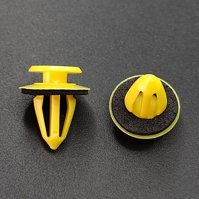 50pcs Yellow and Black Plastic Door Handle Fasteners Universal for Car and Van Accessories, Car Accessory Fasteners