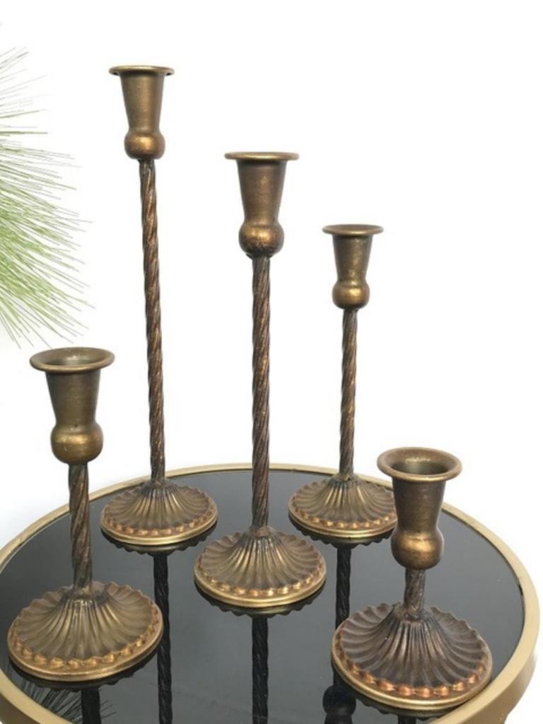 Elegant Wrought Iron Candlestick for Romantic Wedding & Living Room Decor