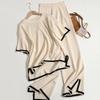 Summer Elegant O Neck Side Slit Pullover Short Sleeve Sweater Wide Leg Pants Sets Women Solid Color Casual Sweatshirts