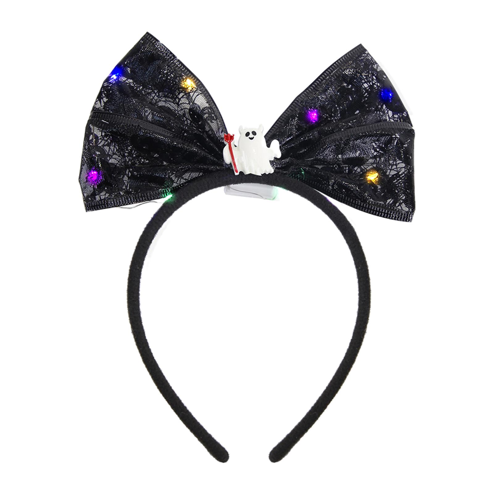 

Bowknot Shape Hairband with Skull/Eyeball Appliques Women Student Photography Hairband Spooky Washing Face Headbands 1