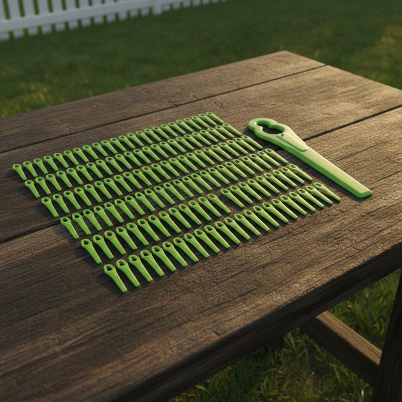 100Pcs Plastic Cutter Blades For Electric Cordless Grass Trimmer Strimmer Tool Grass Trimmer Blades Replacement Garden Tool