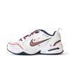 Air Monarch 4 Slip Resistant Abrasion Resistant Low Top Chunky Sneakers Unisex White Red 415445-102(Team354-)