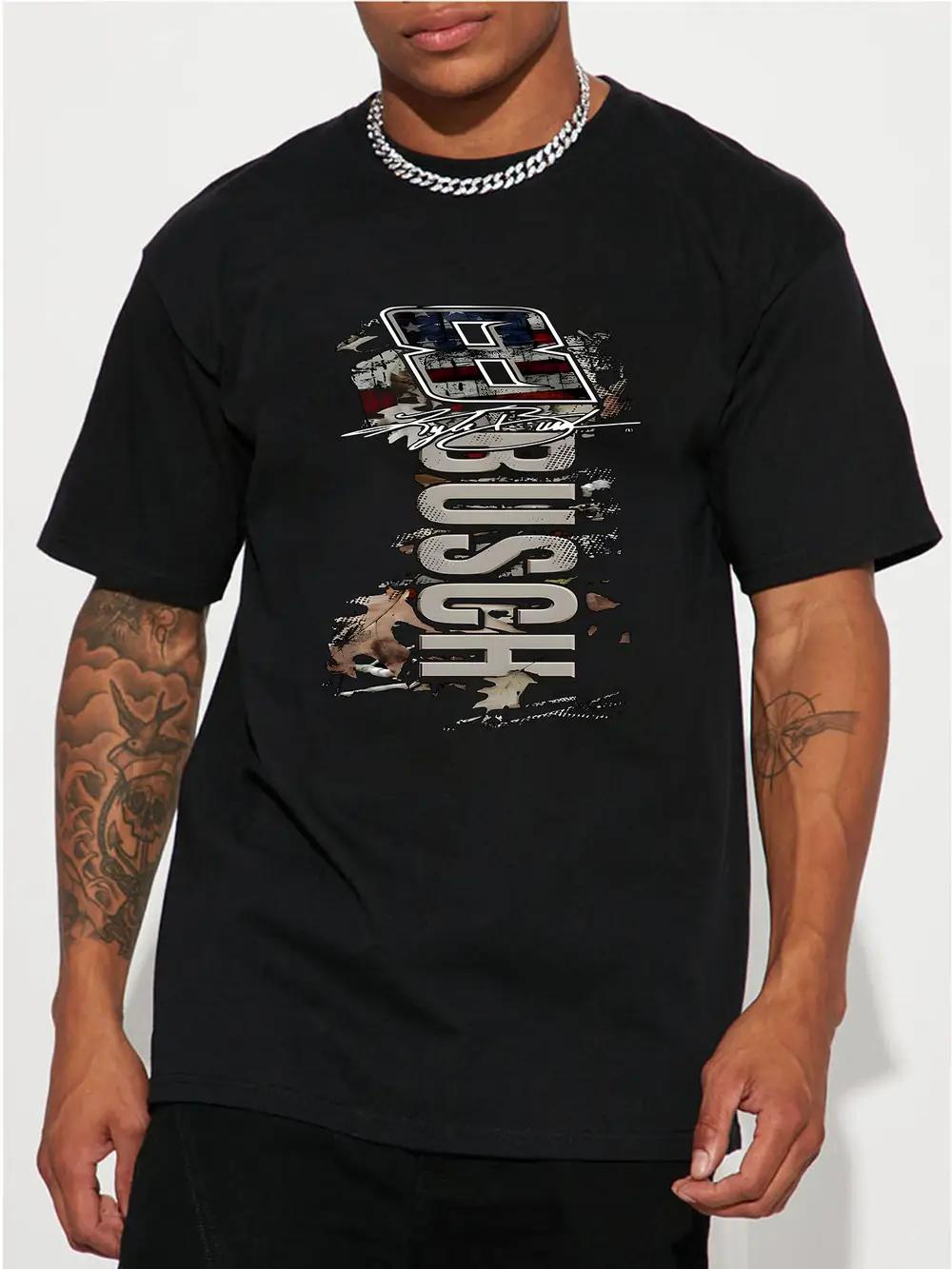 

Casual Graphic T-shirt - Short Sleeve Crew Neck Lightweight Breathable Tee with Patriotic Bush Campaign Style Design XXXL