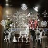 Home Decoration Xmas Reindeer Decal Wall Christmas Stickers Art Window Stickers Xmas Santa